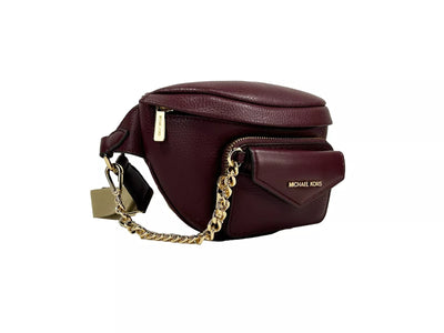 Michael Kors Leder Maise 2 in 1 Bauchtasche Gürteltasche Maroon