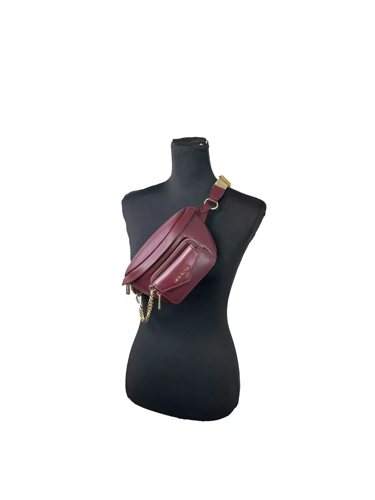 Michael Kors Leder Maise 2 in 1 Bauchtasche Gürteltasche Maroon