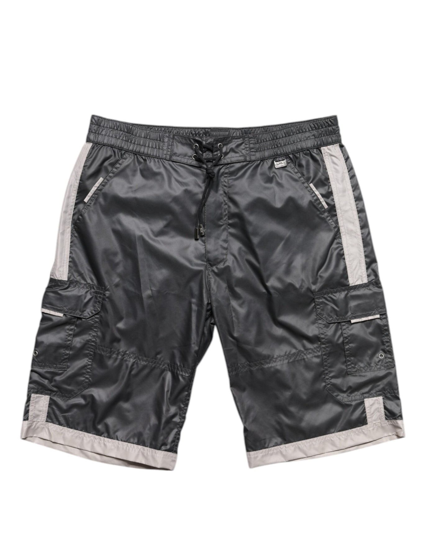 Dolce & Gabbana Graue Polyester Strandbekleidung Badeshorts Bademode