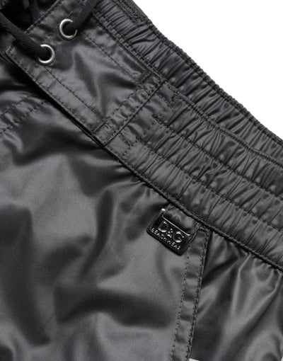 Dolce & Gabbana Graue Polyester Strandbekleidung Badeshorts Bademode