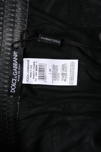 Dolce & Gabbana Graue Polyester Strandbekleidung Badeshorts Bademode