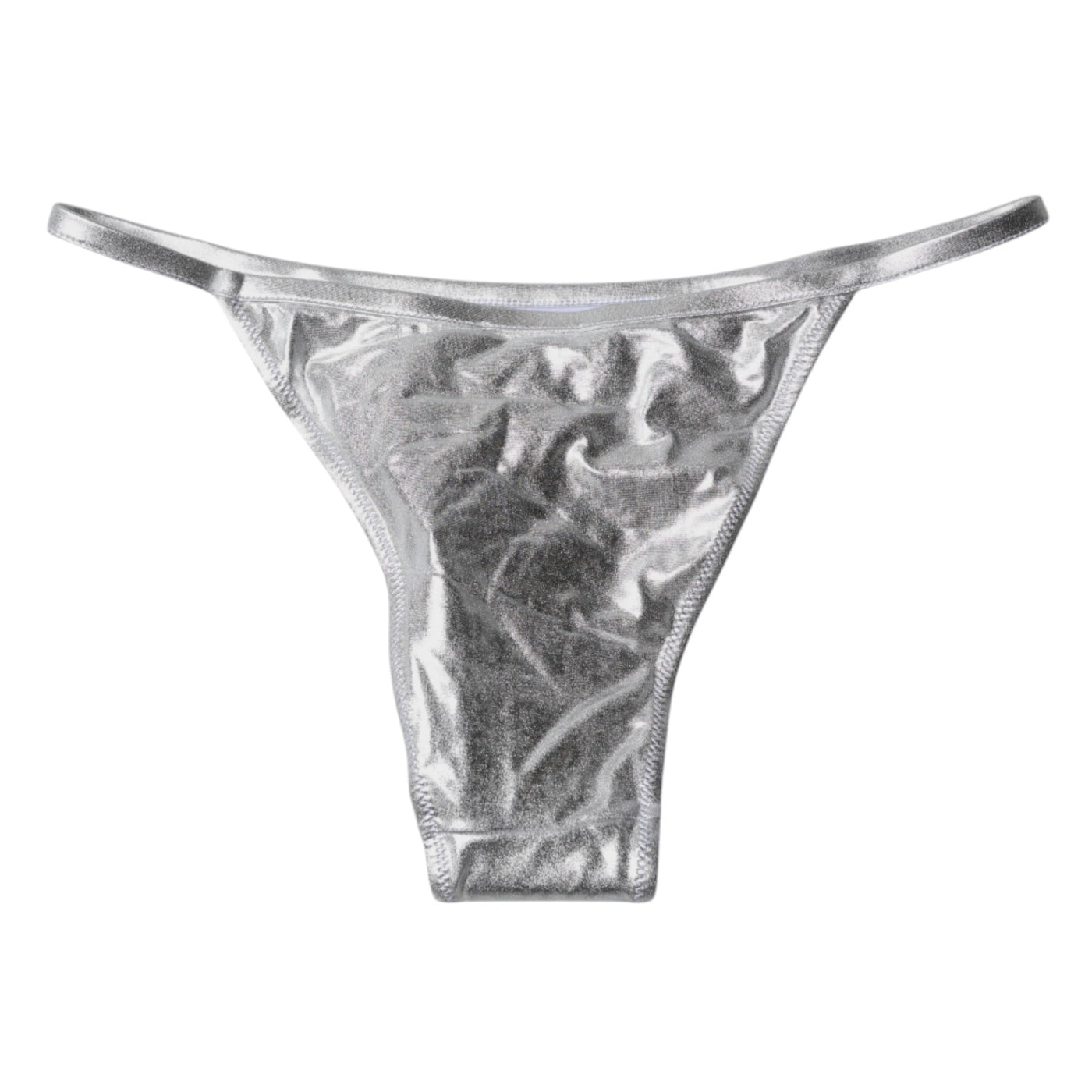 Dolce & Gabbana Silberne Polyester Strandbekleidung Bikiniunterteil Badebekleidung
