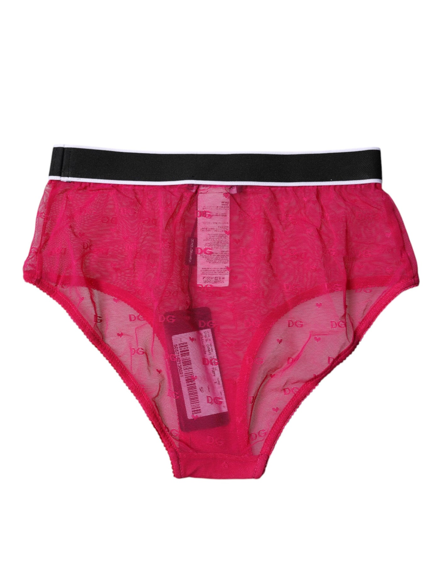Dolce & Gabbana Fuchsia Tüll Nylon mittlere Taille Panty Unterwäsche