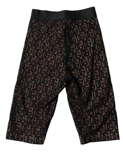 Dolce & Gabbana Schwarze Logo-Monogramm-Kurzstrumpfhose Unterwäsche