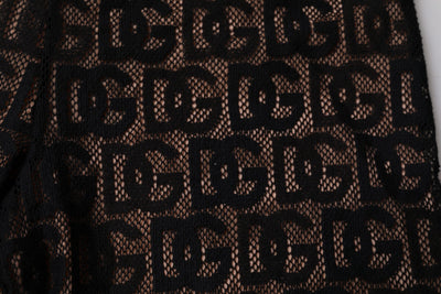 Dolce & Gabbana Schwarze Logo-Monogramm-Kurzstrumpfhose Unterwäsche