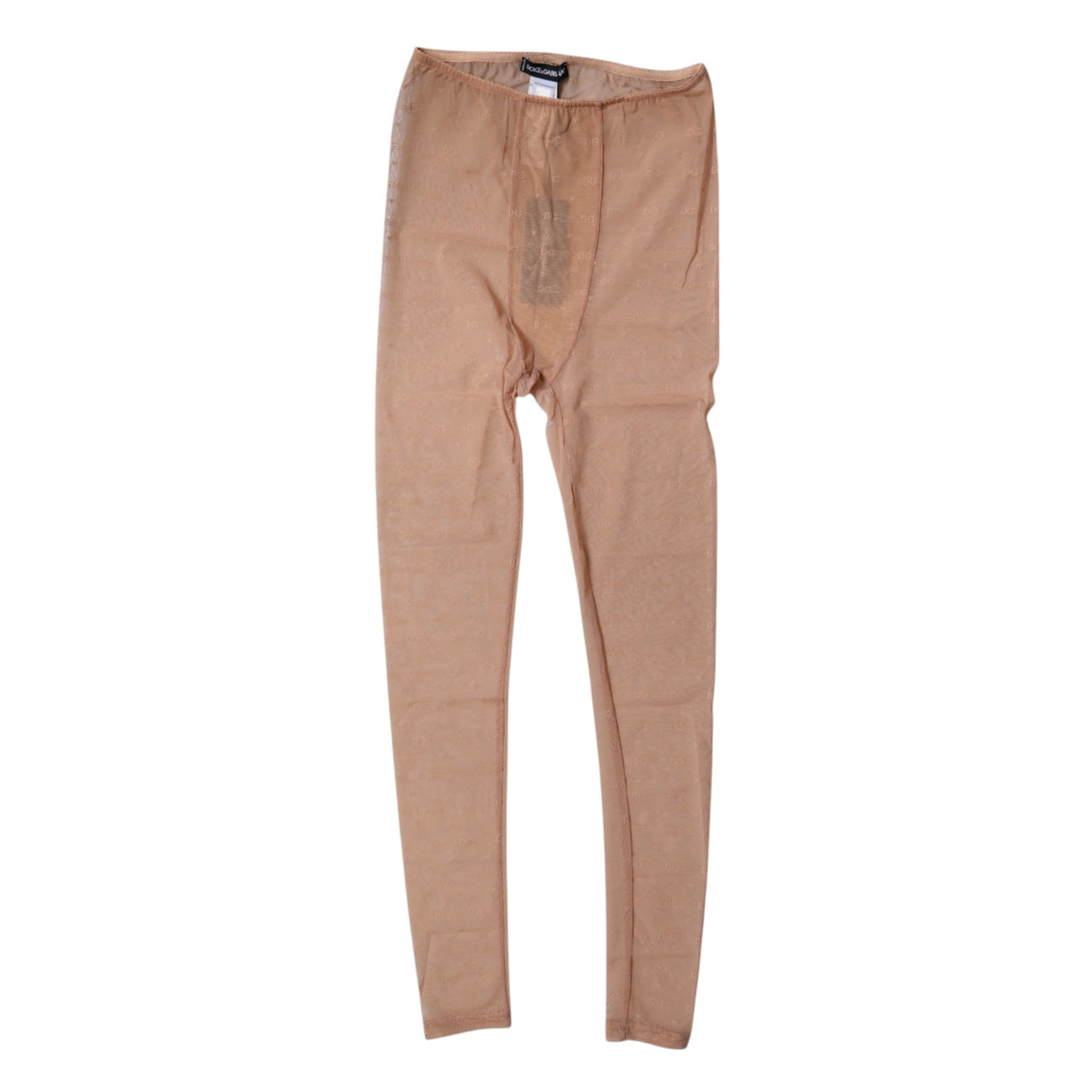 Dolce & Gabbana Nude Beige Logo Spitze Dessous Hose Unterwäsche