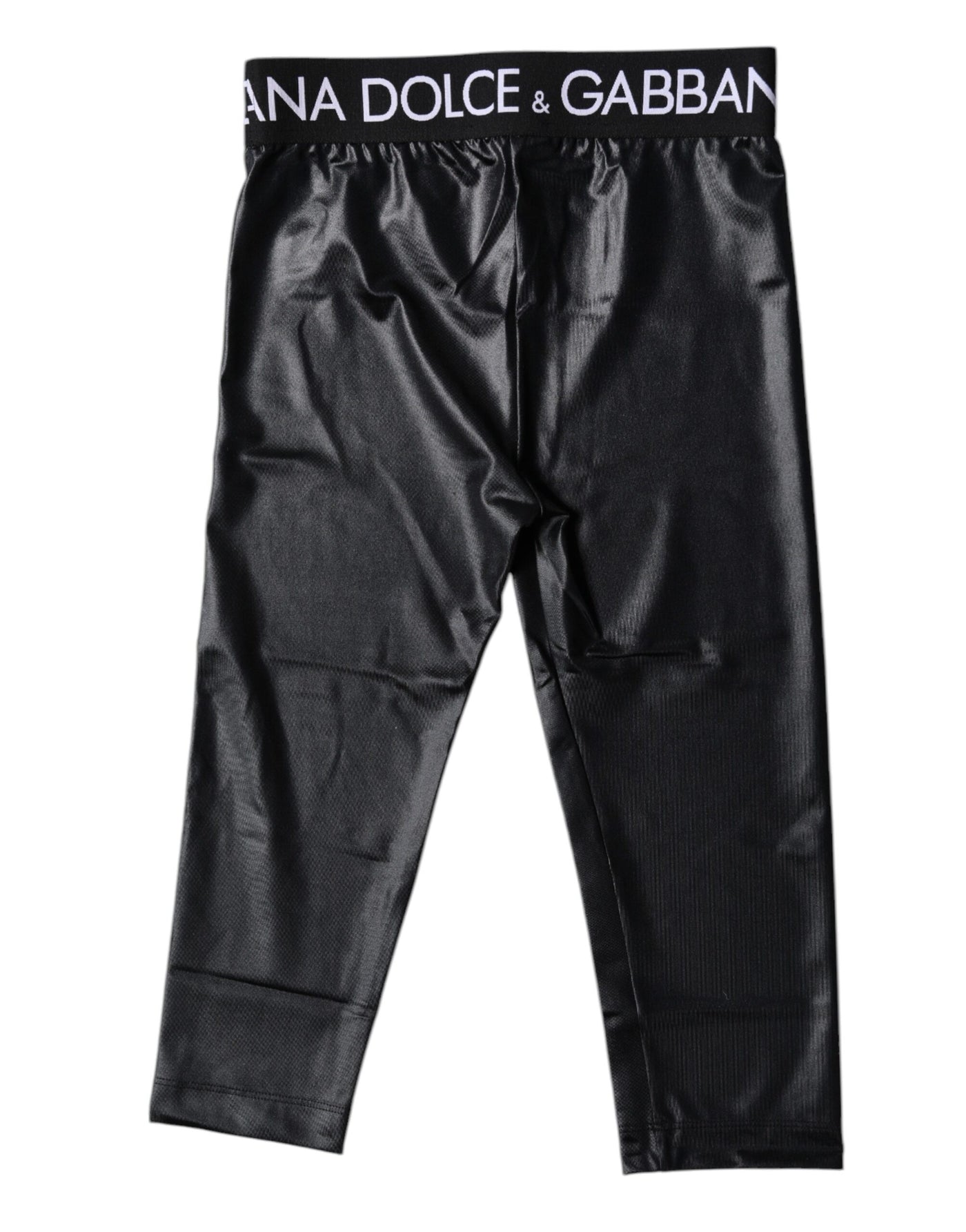Dolce & Gabbana Schwarze Logo-Nylon-Kurzstrumpfhose Hose Unterwäsche