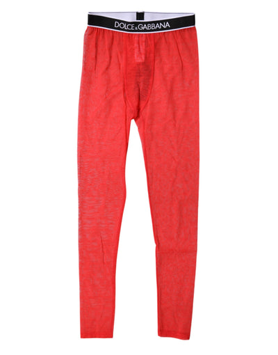 Dolce & Gabbana Rote Logo Spitze Dessous Enge Hose Unterwäsche