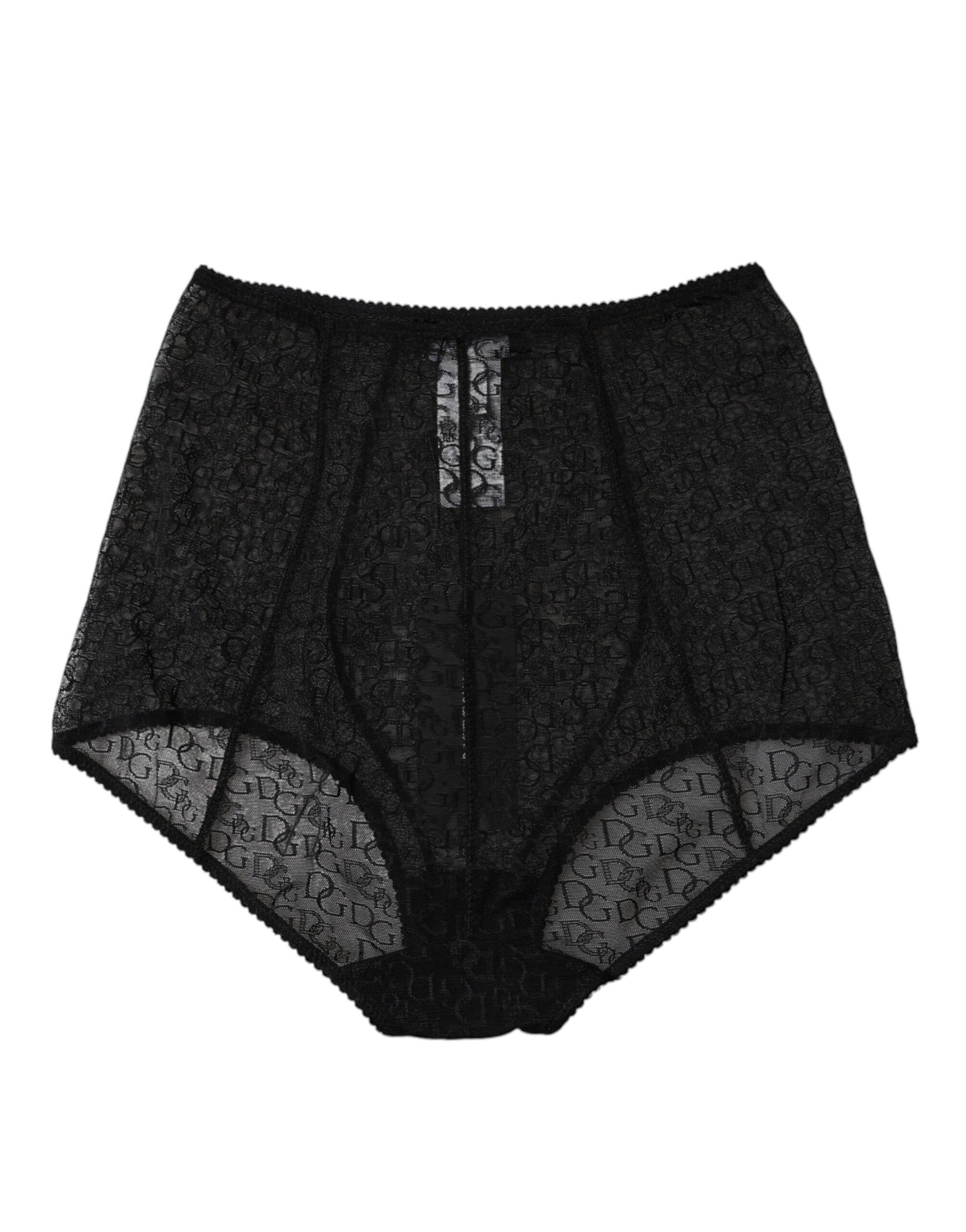 Dolce & Gabbana Schwarzes Logo-Mieder mit hoher Taille Höschen Unterwäsche