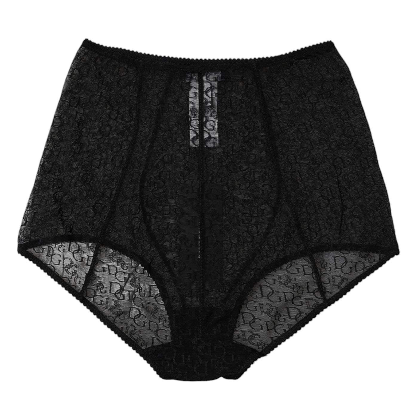 Dolce & Gabbana Schwarzes Logo-Mieder mit hoher Taille Höschen Unterwäsche