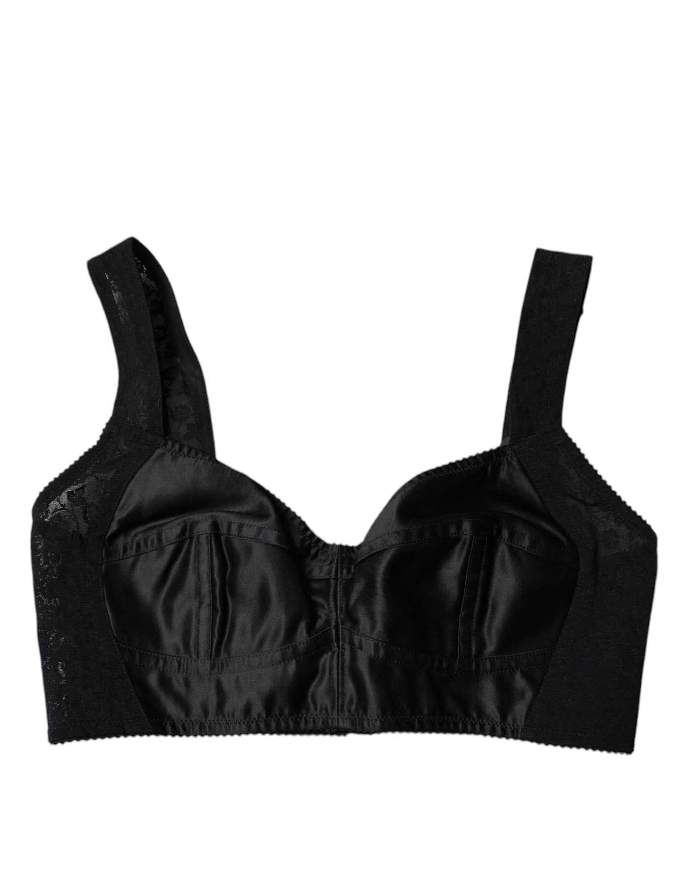 Dolce & Gabbana Schwarzer Nylon Balconcino Büstenhalter Unterwäsche