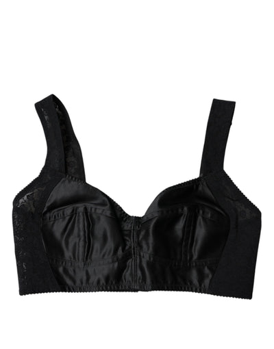 Dolce & Gabbana Schwarzer Nylon Balconcino Büstenhalter Unterwäsche