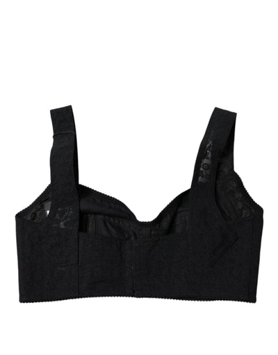 Dolce & Gabbana Schwarzer Nylon Balconcino Büstenhalter Unterwäsche