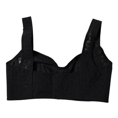Dolce & Gabbana Schwarzer Nylon Balconcino Büstenhalter Unterwäsche