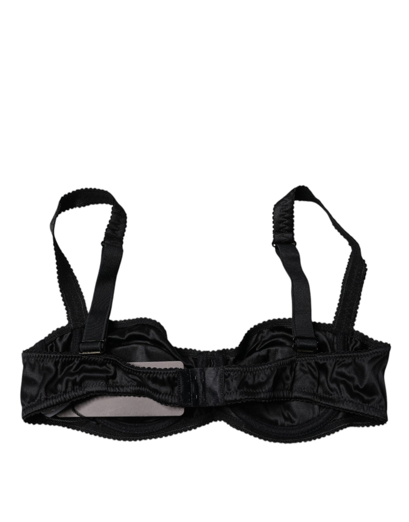 Dolce & Gabbana Schwarzer Seidenstretch-Balconette-BH Unterwäsche