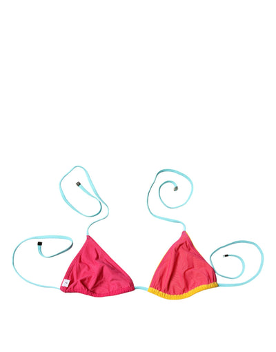 Dolce & Gabbana Multicolor Halter Beachwear Bikinioberteil Bademode
