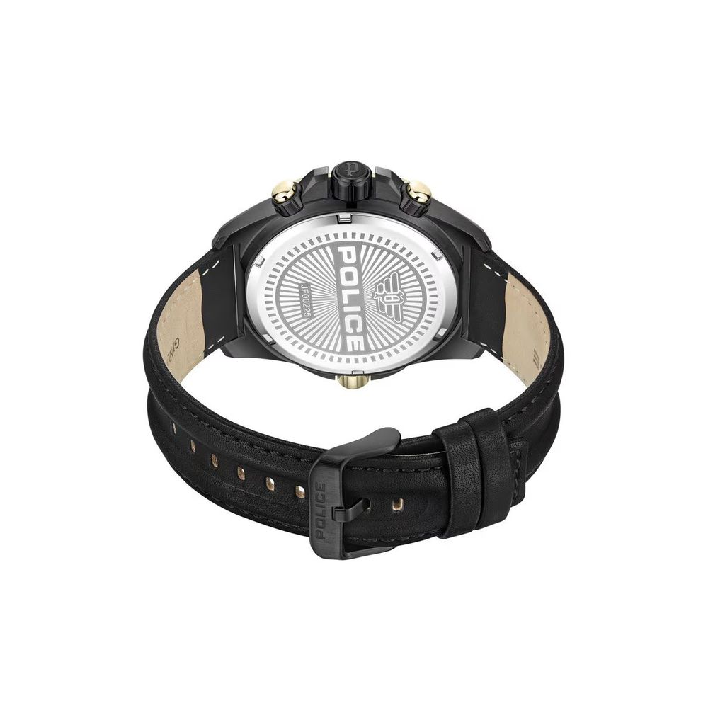 Police Schwarze Kunstlederuhr