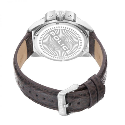Police Braune Lederuhr