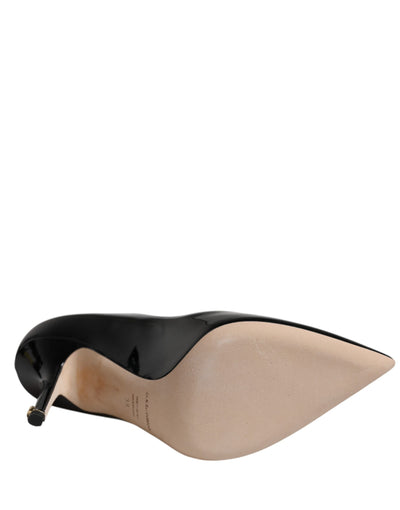 Dolce & Gabbana Schwarze Lackleder High Heels Pumps Schuhe
