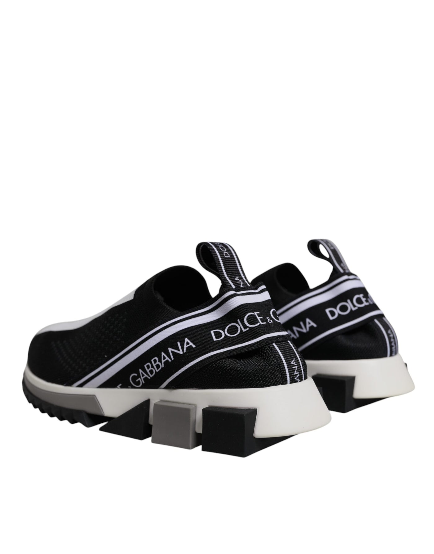 Dolce & Gabbana Schwarz Weiß Slip On Sorrento Sneakers Schuhe