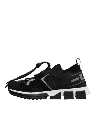 Dolce & Gabbana Schwarz Mesh Sorrento Trekking Turnschuhe Schuhe
