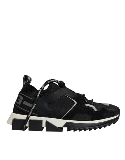 Dolce & Gabbana Schwarz Mesh Sorrento Trekking Turnschuhe Schuhe