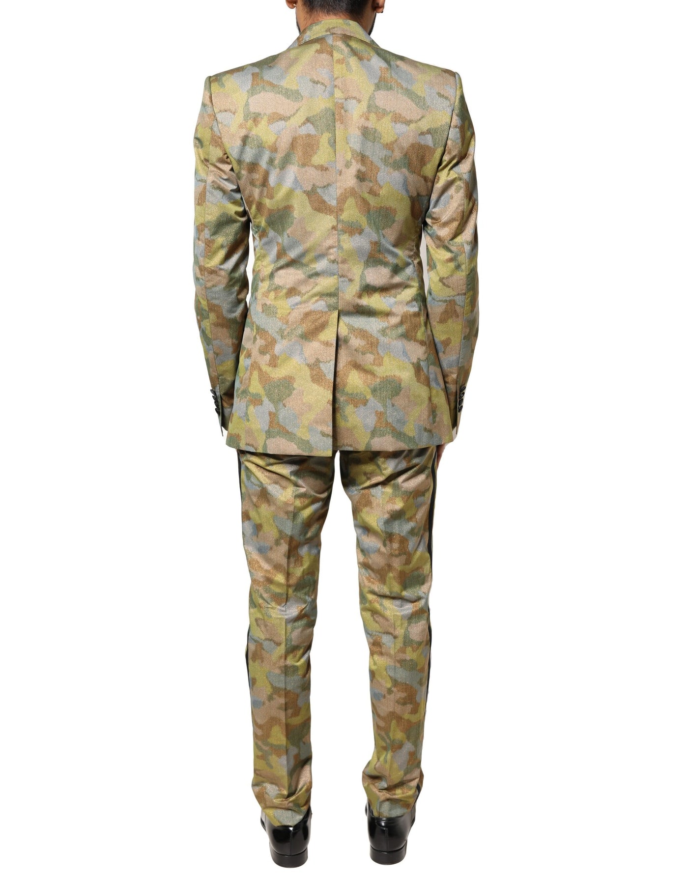 Dolce & Gabbana Multicolor Camouflage SICILIA 3 Stück Anzug