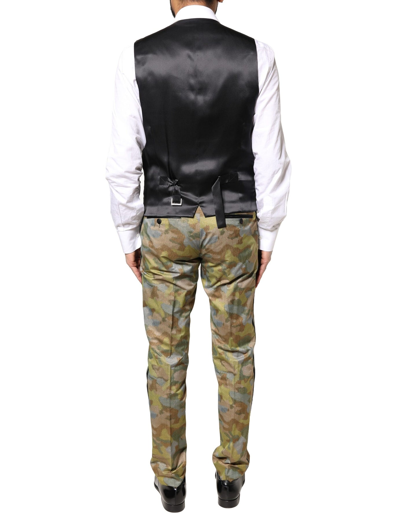 Dolce & Gabbana Multicolor Camouflage SICILIA 3 Stück Anzug
