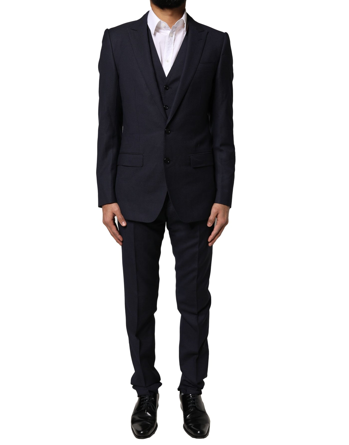 Dolce & Gabbana Schwarzer Fantasy MARTINI 3 Stück Formal Anzug