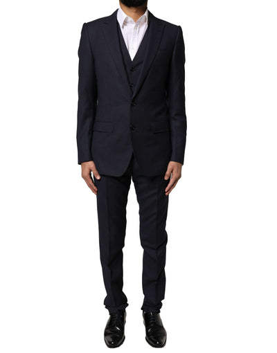 Dolce & Gabbana Schwarzer Fantasy MARTINI 3 Stück Formal Anzug
