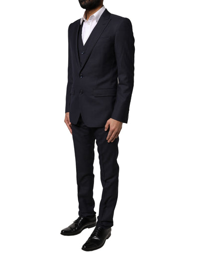 Dolce & Gabbana Schwarzer Fantasy MARTINI 3 Stück Formal Anzug
