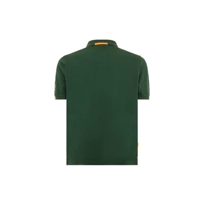 Suns Grünes Baumwoll-Poloshirt