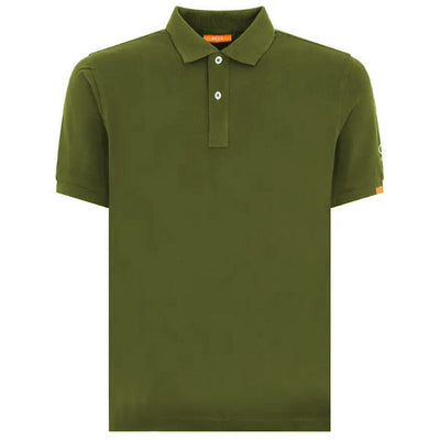 Suns Grünes Baumwoll-Poloshirt