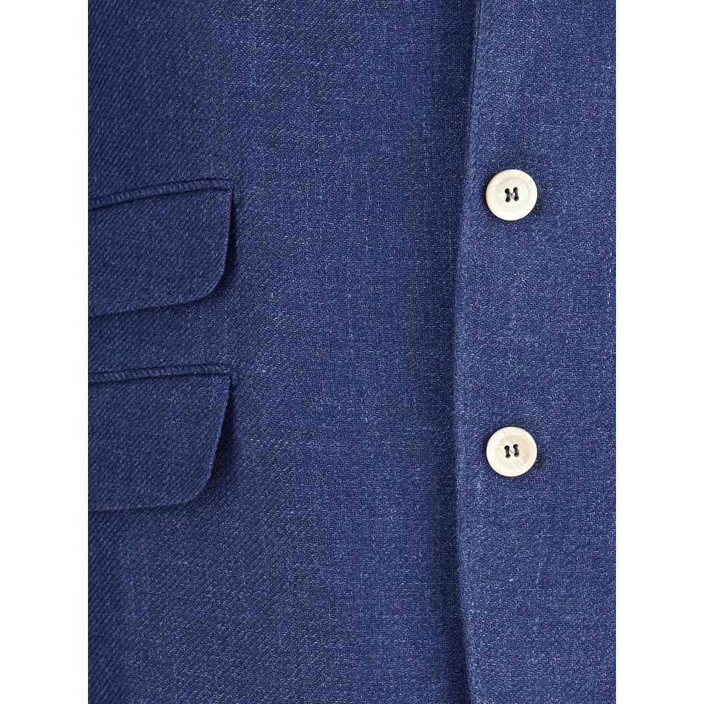 Brunello Cucinelli Blazer-Jacke aus Leinen