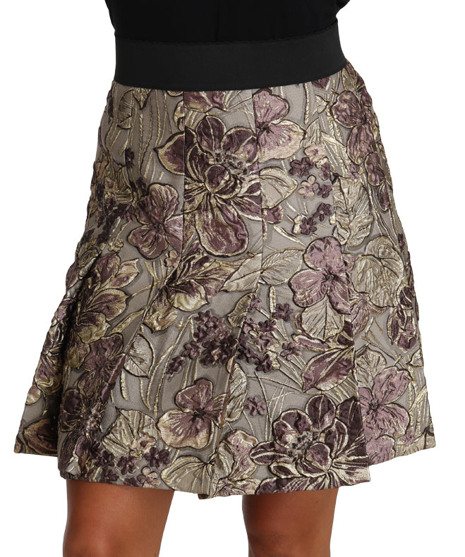Dolce & Gabbana A-Linie Mini-Rock mit Blumendruck aus Jaquard