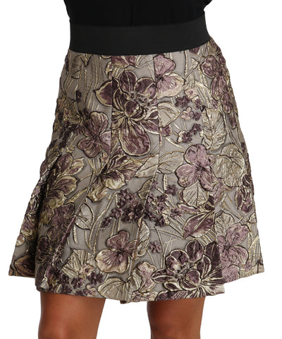 Dolce & Gabbana A-Linie Mini-Rock mit Blumendruck aus Jaquard
