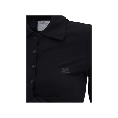Courrèges Polo mit gedrehtem Detail