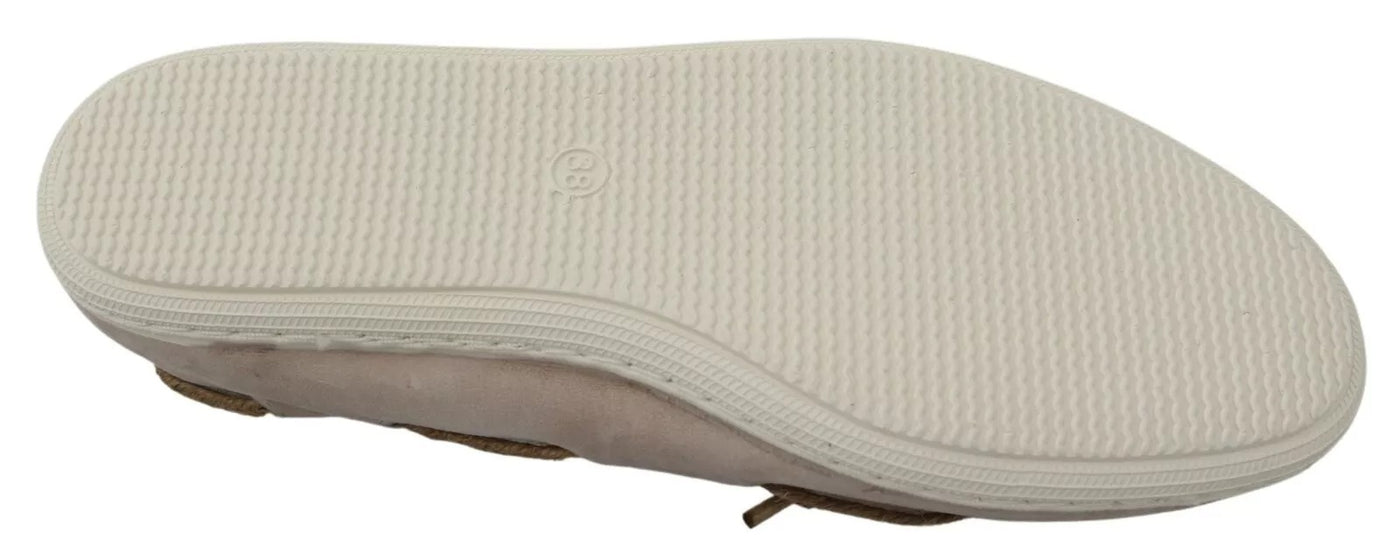 Pantofola D'Oro Beige Wildleder Spitze Schleife Loafers Ballett Wohnung Schuhe