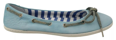 Pantofola D'Oro Himmelblau Wildleder Spitze Schleife Loafers Ballett Wohnung Schuhe
