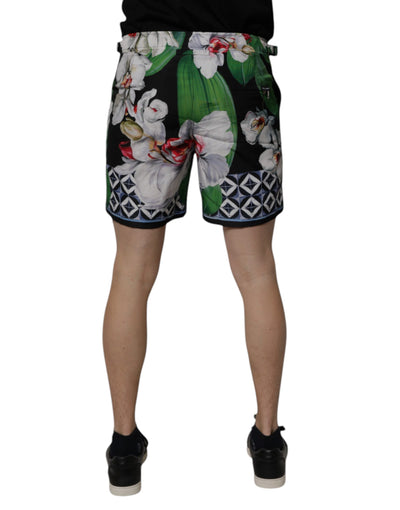 Dolce & Gabbana Mehrfarbige geblümte Polyester Herren Bermudashorts