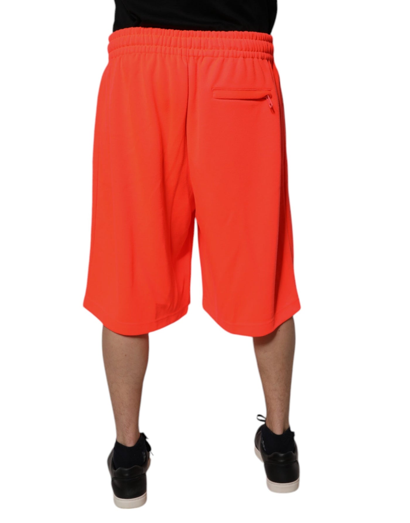 Dolce & Gabbana Rote Bermudashorts aus Polyester mit mittlerer Taille für Männer