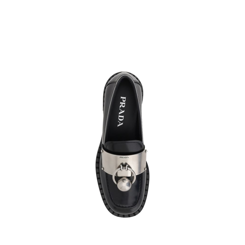 Prada Leder-Halbschuhe