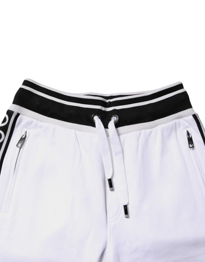 Dolce & Gabbana Weiße King Baumwolle Bermuda Sweatshorts Shorts