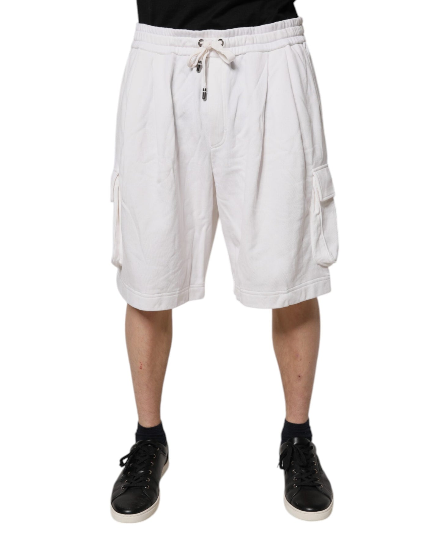 Dolce & Gabbana Weiße Cargo-Bermudas aus Baumwolle Sweatshorts Shorts
