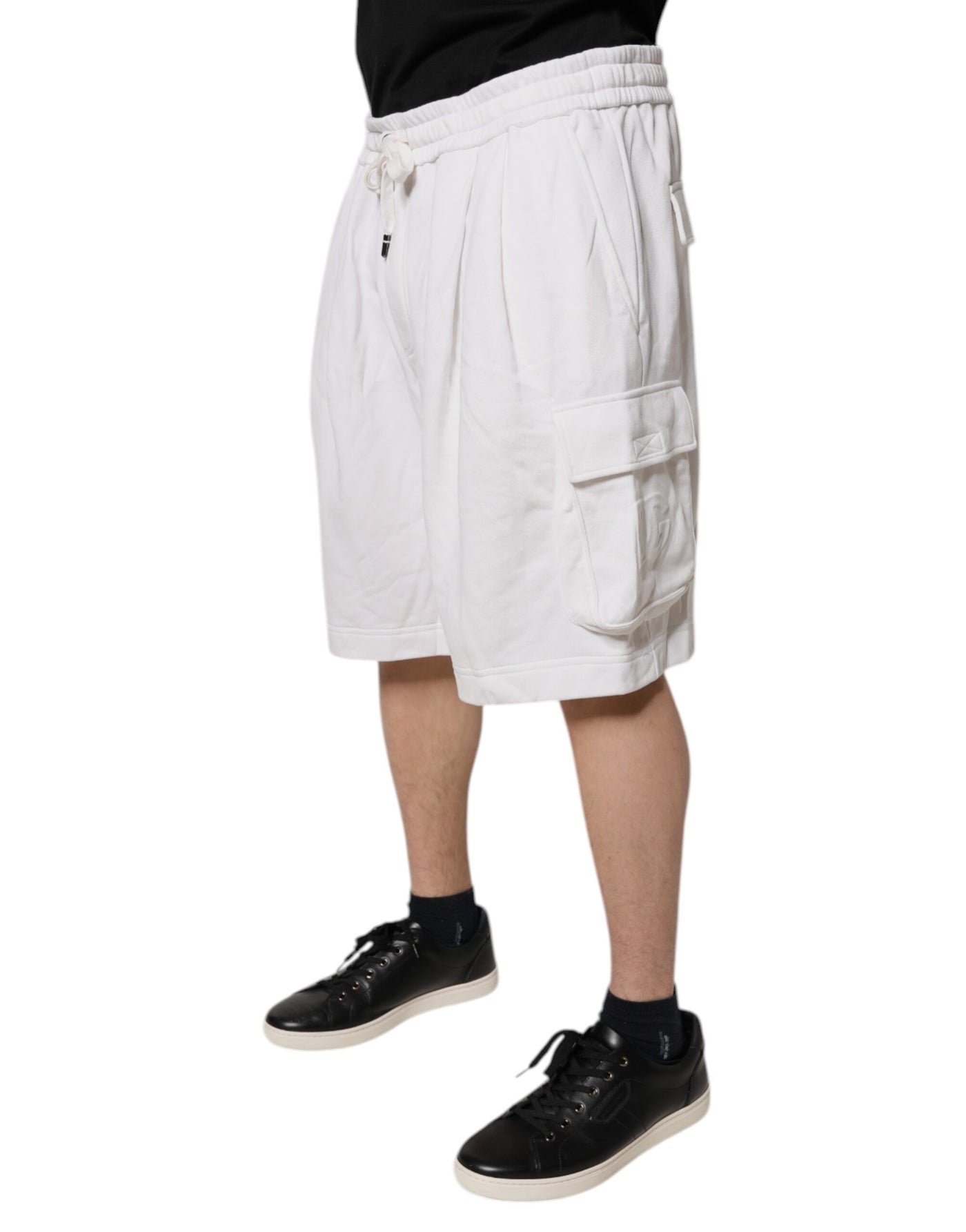 Dolce & Gabbana Weiße Cargo-Bermudas aus Baumwolle Sweatshorts Shorts