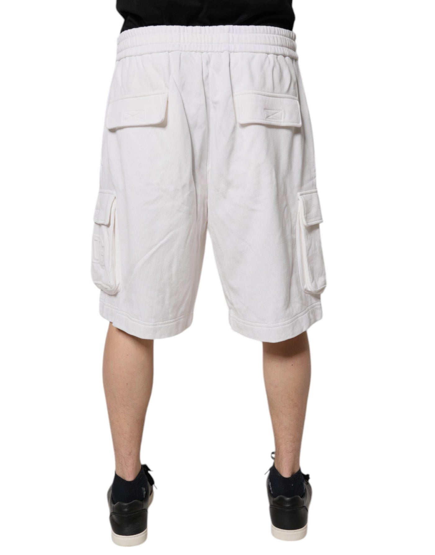 Dolce & Gabbana Weiße Cargo-Bermudas aus Baumwolle Sweatshorts Shorts