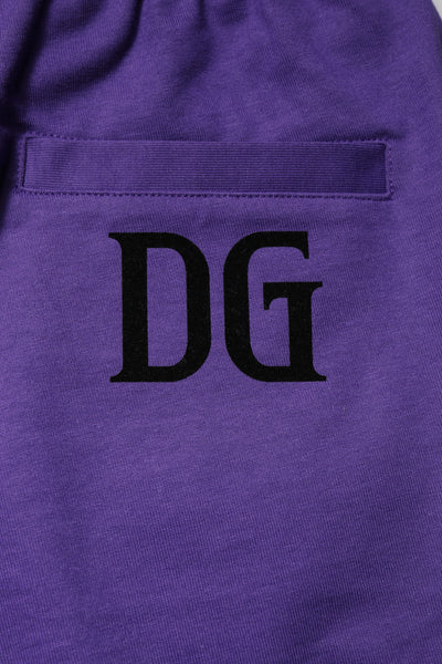 Dolce & Gabbana Lila Baumwolle Männer Bermuda Sweatshorts Shorts