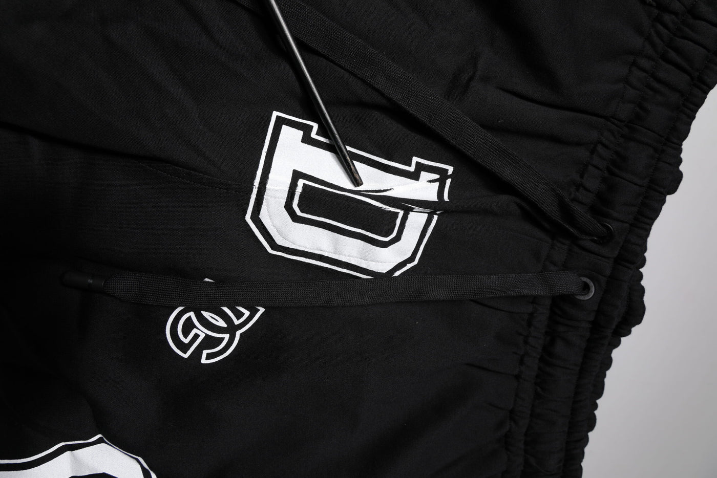 Dolce & Gabbana Schwarze Logo-Baumwoll-Bermudas Sweatshorts Shorts