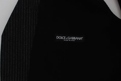 Dolce & Gabbana Graue gestreifte formelle Weste