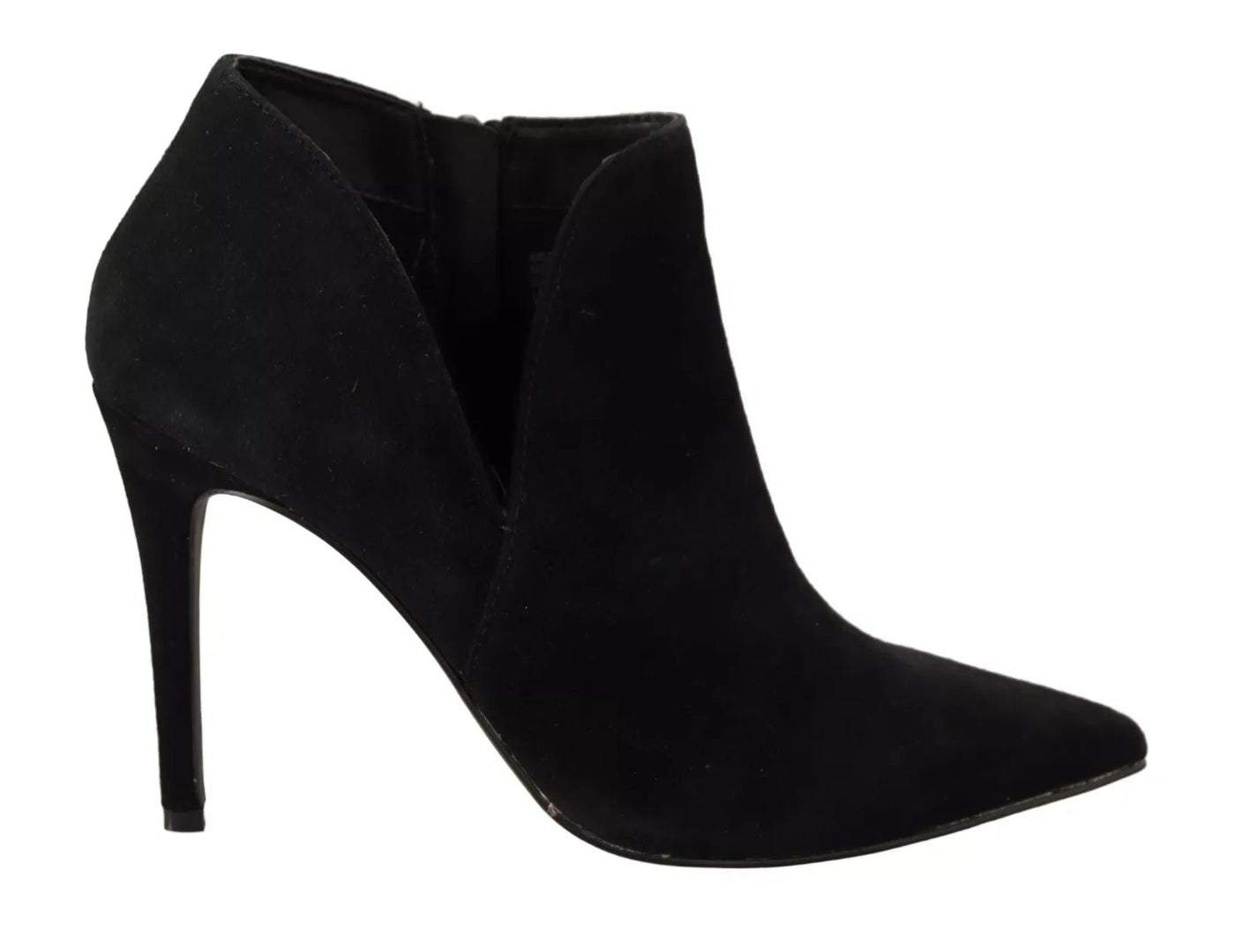 Steve Madden Schwarz Wildleder Leder Stiletto Heels Stiefel Schuhe